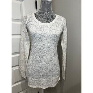 Express Lace Long Sleeve Shirt Express Lace Long Sleeve Shirt Top Size Medium M